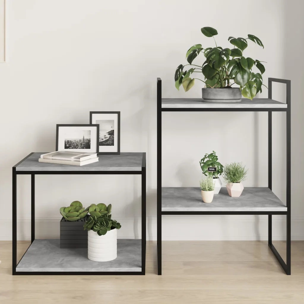 Ripiani per Libreria 8pz Grigio Cemento 40x50x1,5cm Multistrato 805195