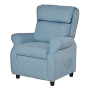 Poltroncina relax per bambini blu con poggiapiedi regolabile