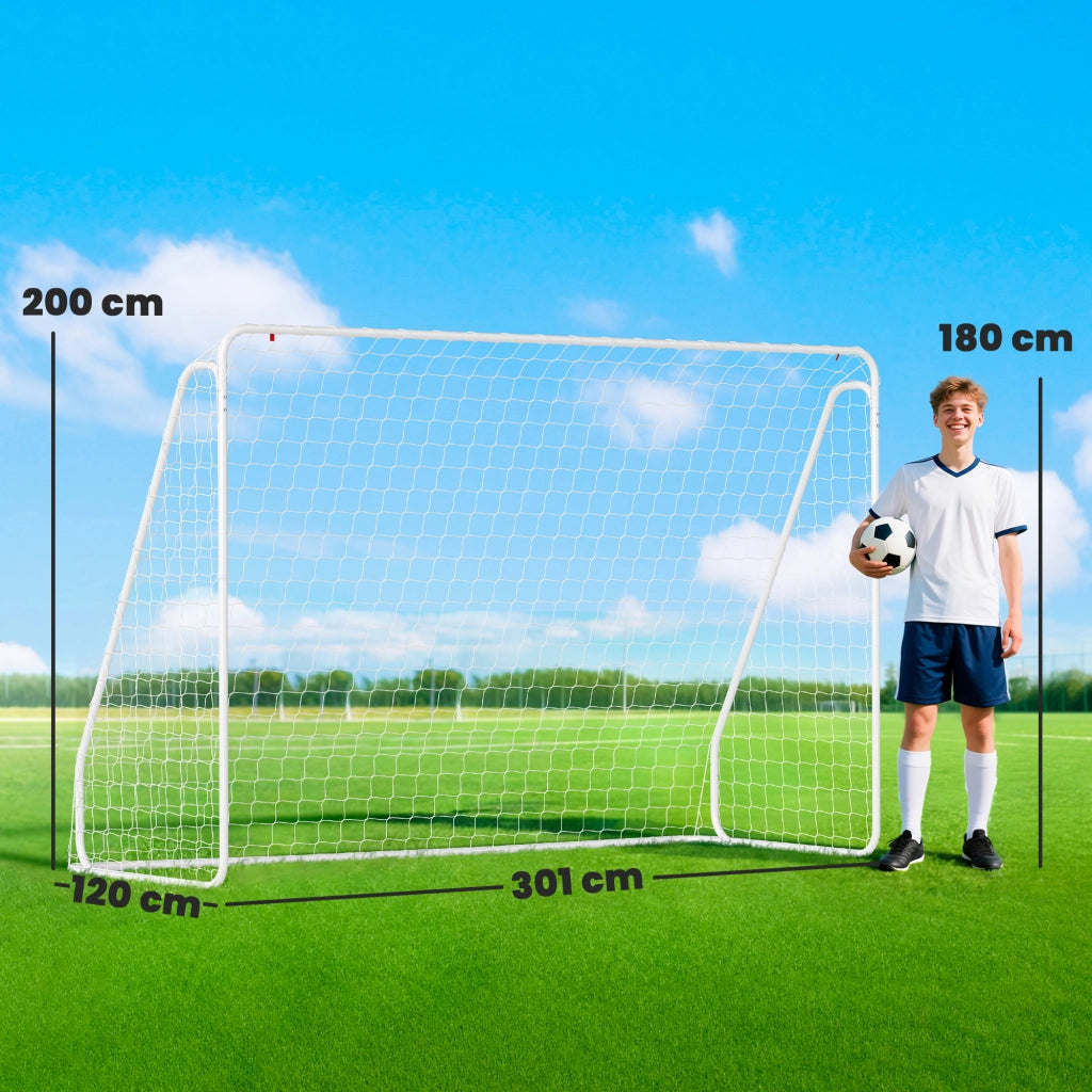 Porta da calcio ¨C Minimal ¨C bianco 301x120x200 cm