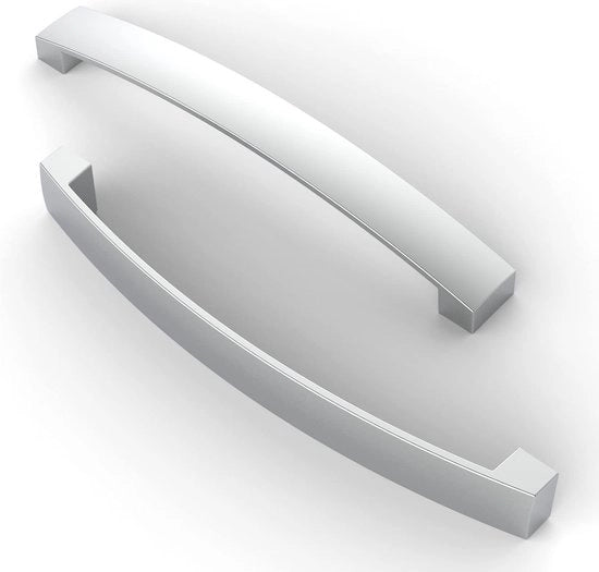 5 maniglie per mobili, distanza di perforazione 160 mm maniglia a barra, maniglia a coda di cavallo, maniglia a leva, per porta armadio, per camera da letto, per cassetti, per bagno, finitura cromata