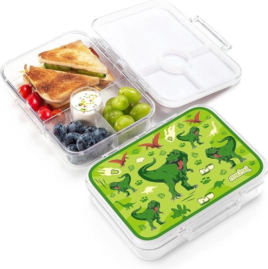 Bento box per bambini senza BPA - contenitore per la merenda impermeabile con scomparti - ideale per l'asilo e la scuola - resistente alla lavastoviglie - resistente al microonde - 850ml