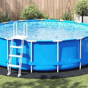 vidaXL Telo per Fondo Piscina Nero Ø 428 cm Geotessile in Poliestere