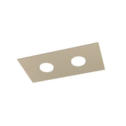 Toplight Plafoniera da soffitto rettangolare 2 luci Area con attacco GX53, struttura colore sabbia, design moderno 40x20x3cm