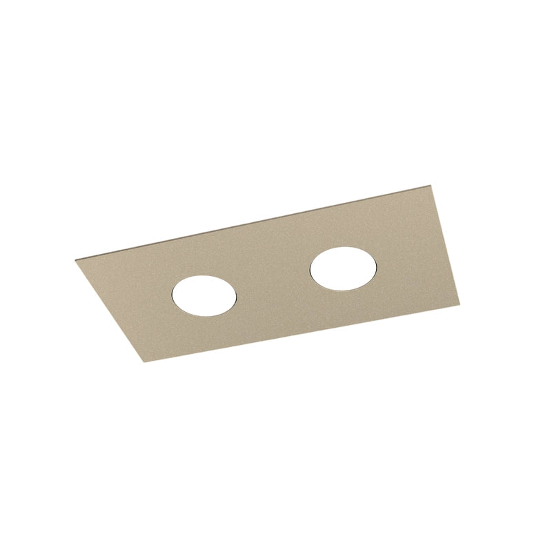 Toplight Plafoniera da soffitto rettangolare 2 luci Area con attacco GX53, struttura colore sabbia, design moderno 40x20x3cm