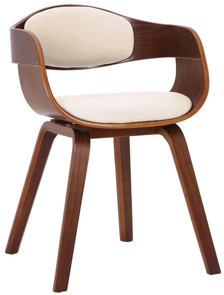 Sedia Kingston in Similpelle Noce/crema