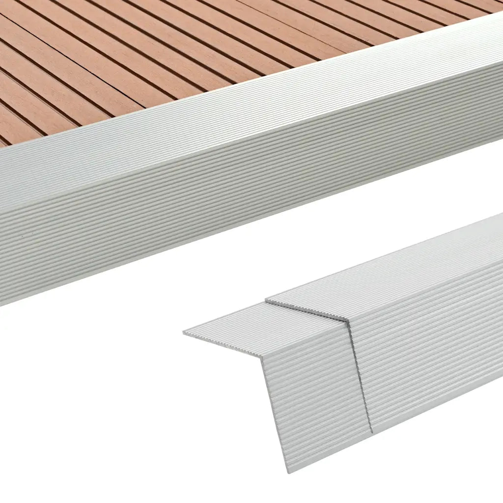 Profili Angolari per Decking in Alluminio 170 cm Argento CFW7002546