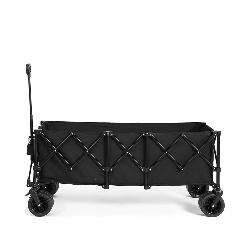 Carrello da spiaggia e giardino pieghevole - Xylo - 300 l 100 kg ruote fuoristrada portabicchieri - Nero