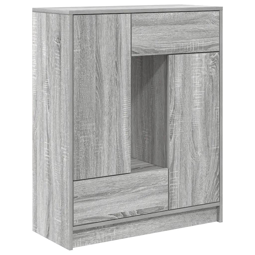 Credenza con Cassetti e Ante Grigio Sonoma 73x31x90 cm 861855