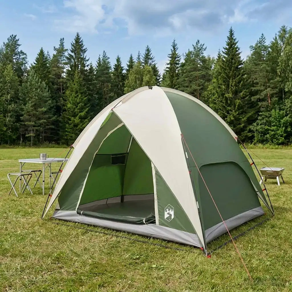 Tenda da campeggio con telo antipioggia impermeabile Verde 42028520