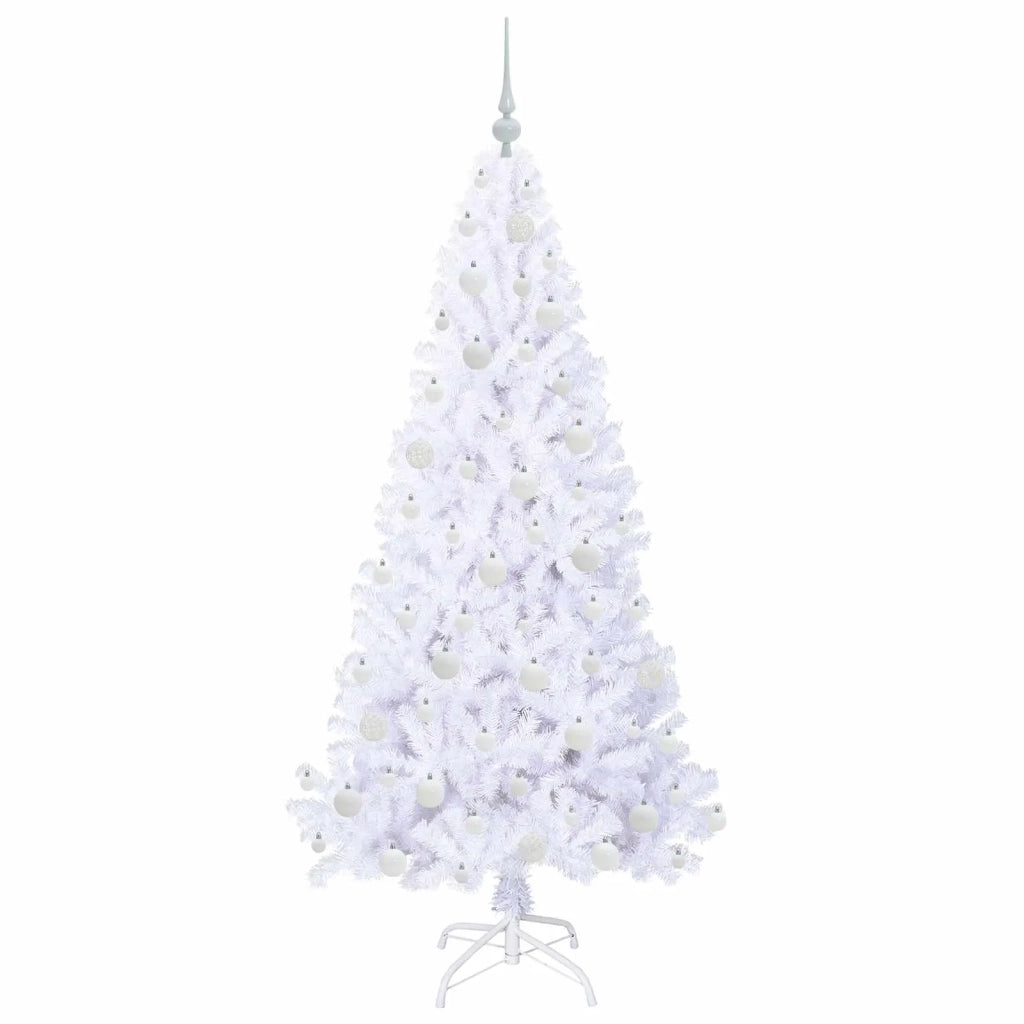 Albero di Natale artificiale Bianco 180 cm PVC e Acciaio