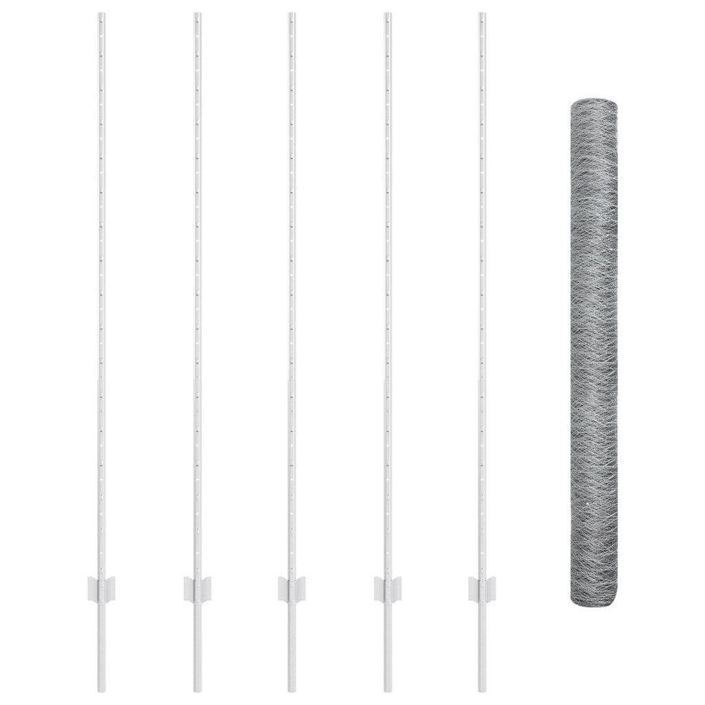 Pali di Recinzione  10 pcs U-Channel 150 cm Acciaio Zincato