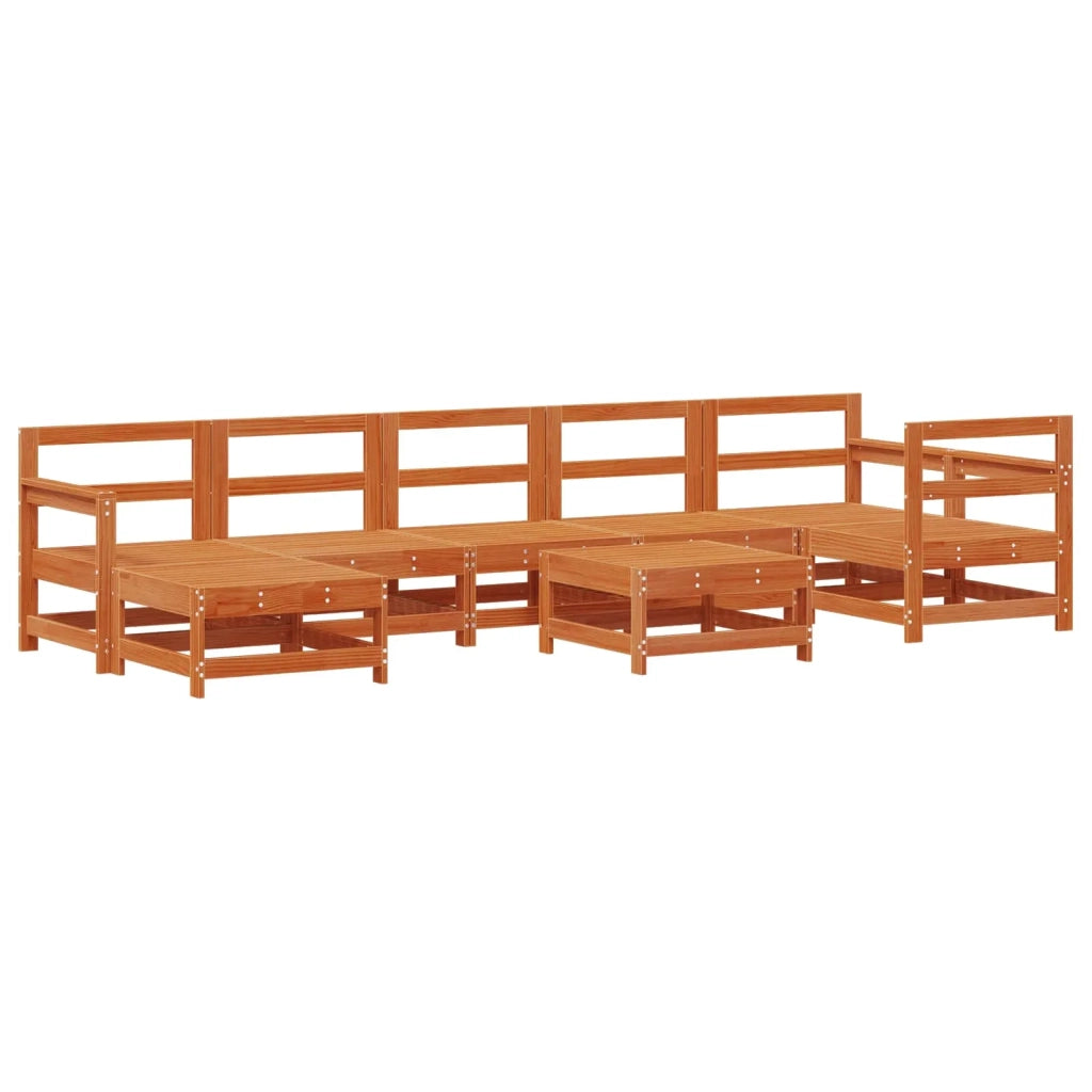 Set Lounge da Giardino 8 pcs Marrone Cerato