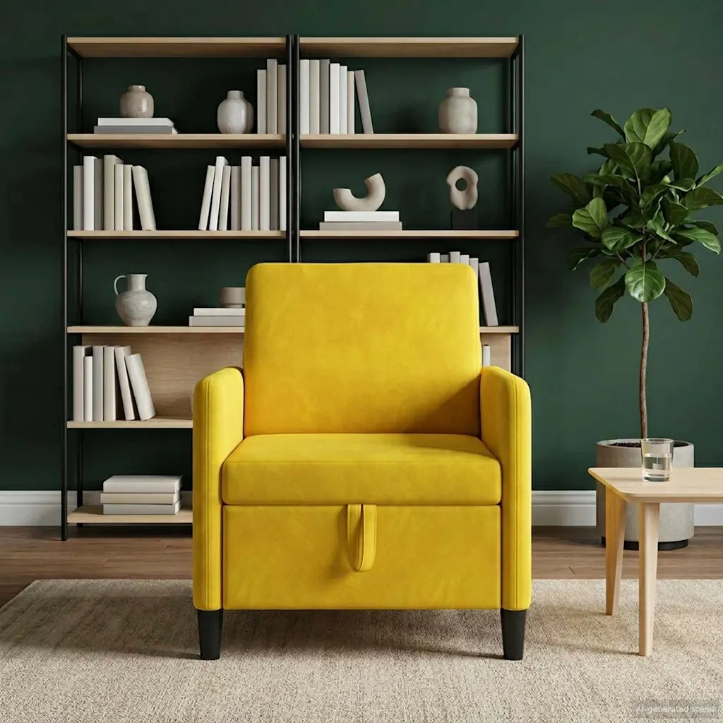 Divano con Storage Giallo 72 x 78 x 87 cm Poliestere 42036884