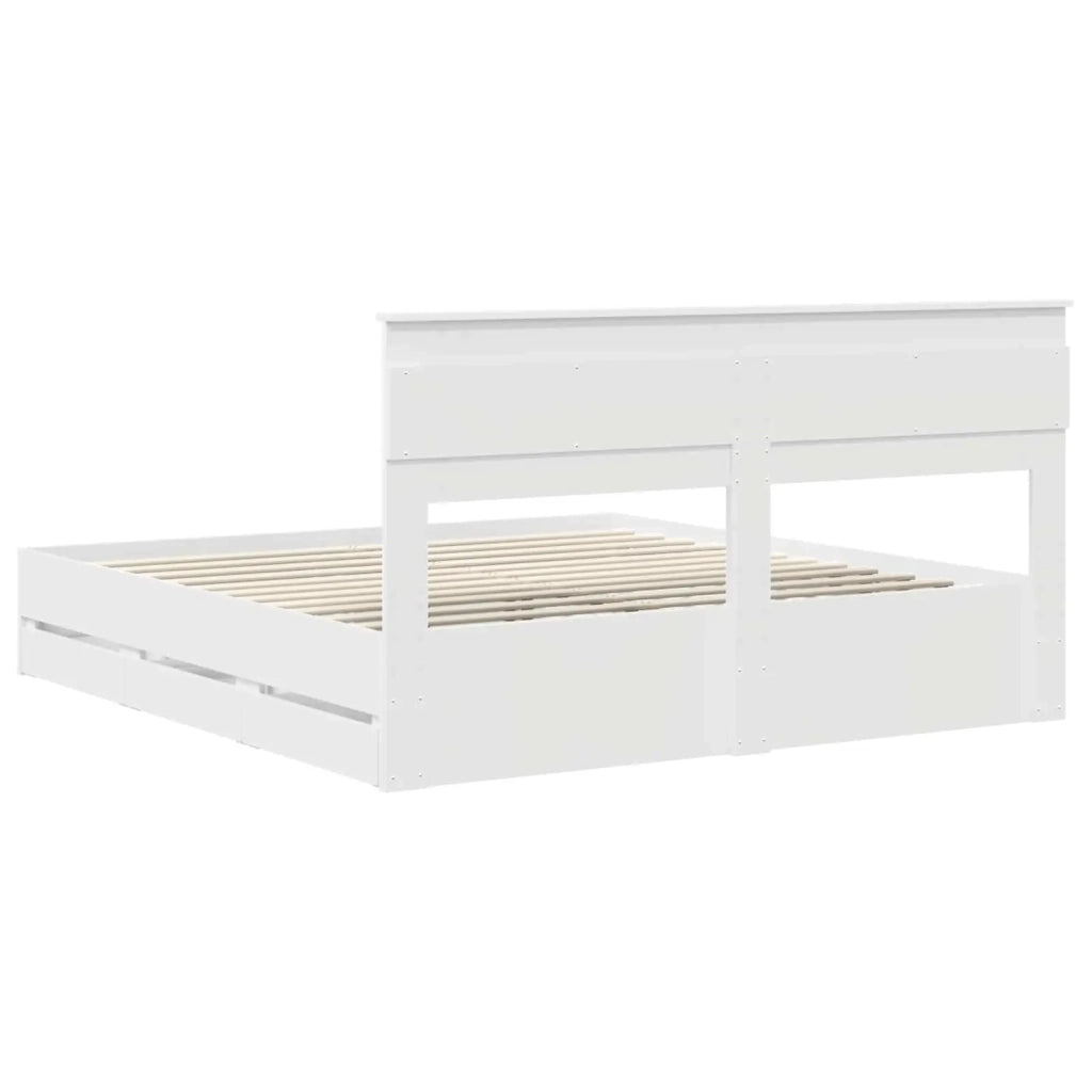 Struttura del letto Bianco 180 x 200 cm Legno Ingegnerizzato 3409828