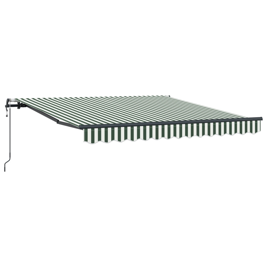 Tenda Retrattile Automatica  Verde e Bianca 300x250 cm