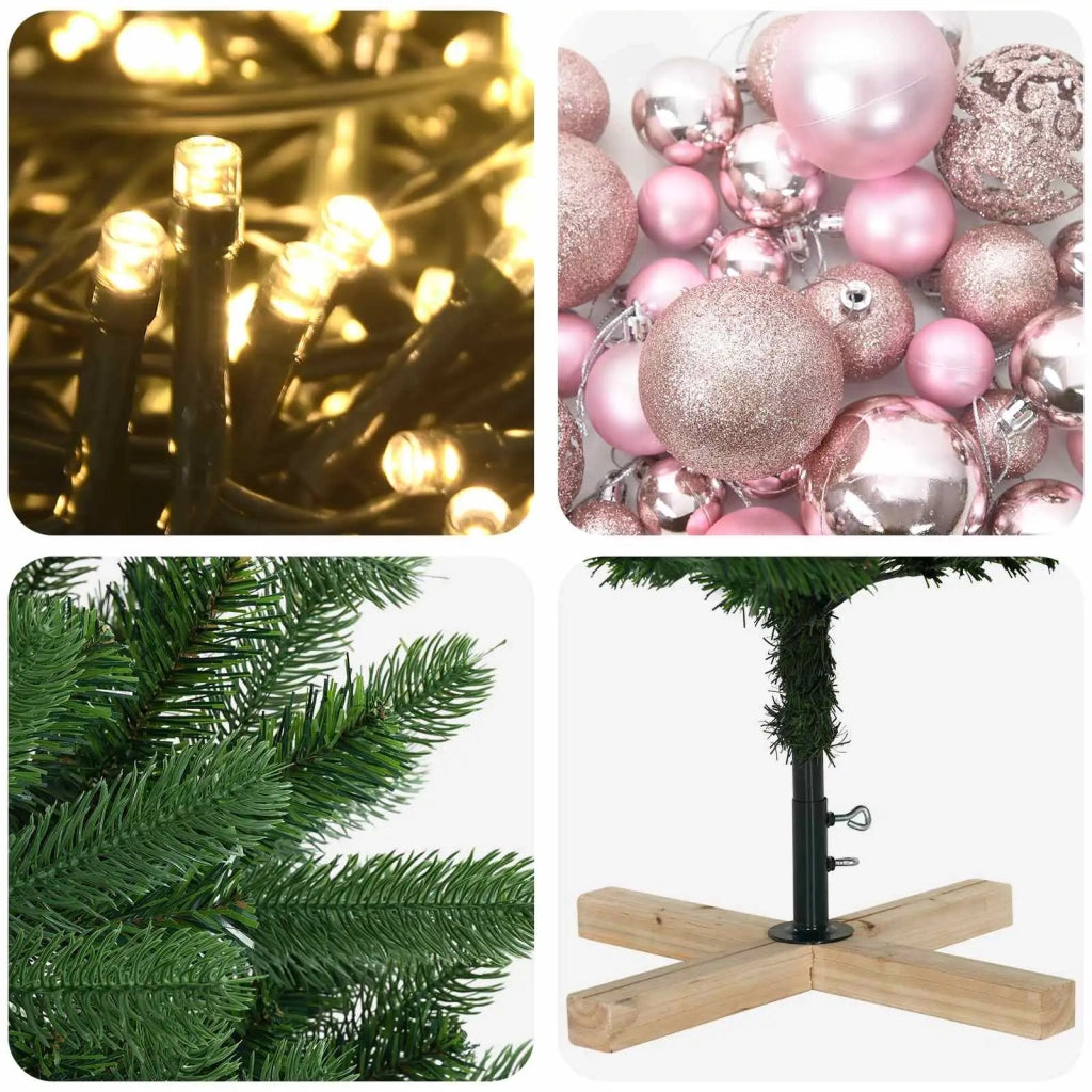 Albero di Natale artificiale con palline 240 cm 300 LED 3461419