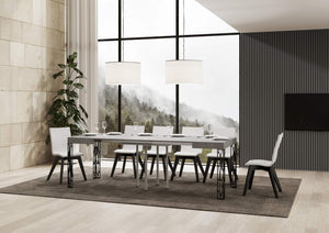 Tavolo Allungabile 90-246x90x77 cm Ghibli Allungabile piano Cemento