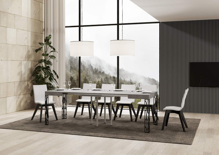 Tavolo Allungabile 90-246x90x77 cm Ghibli Allungabile piano Cemento