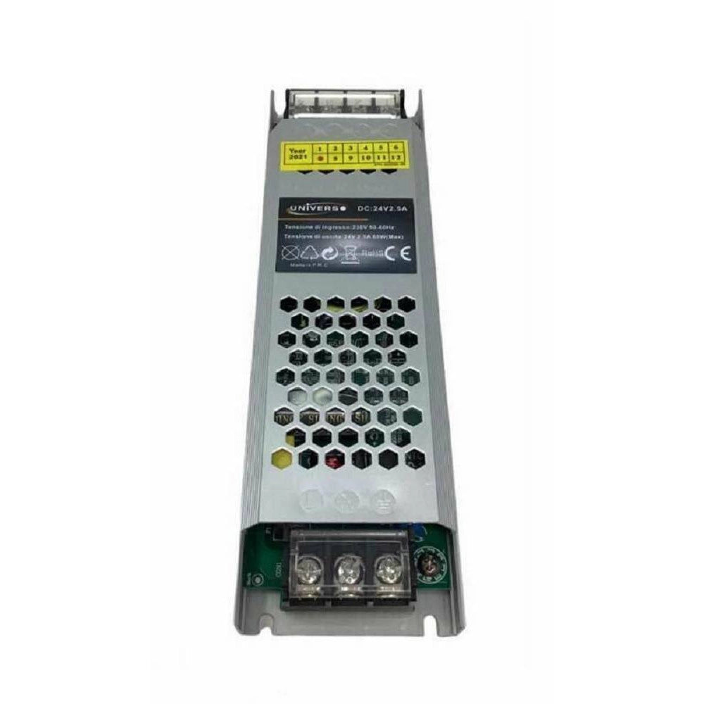 Trade Shop - Alimentatore Stabilizzato 60w Slim Trasformatore 24v 2.5a Telecamere Led -