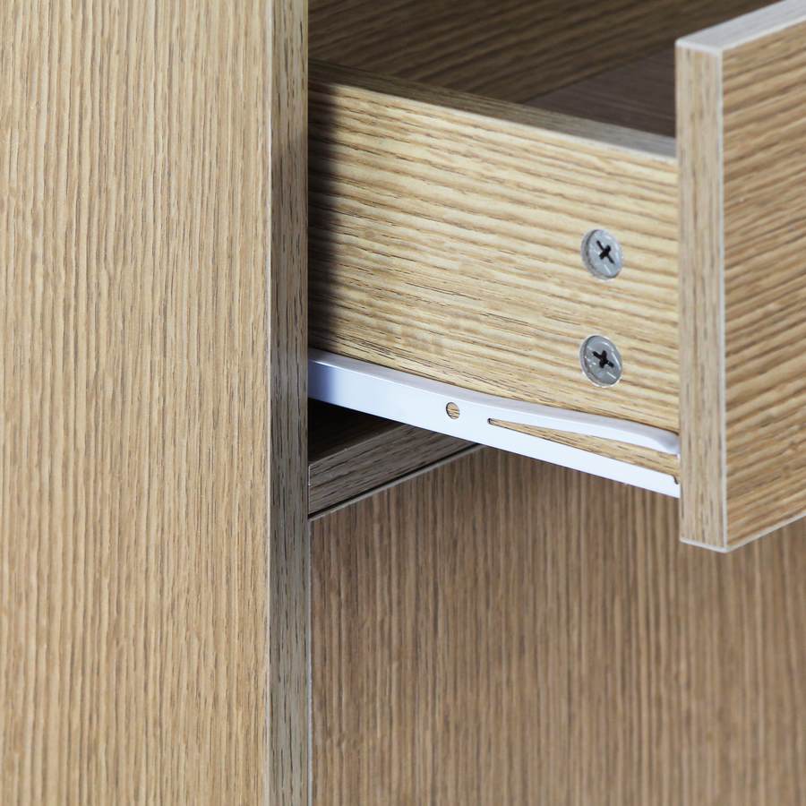 Mobiletto Multiuso 63x95x33 cm in Legno Melaminico Rovere