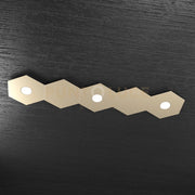 HEXAGON APPLIQUE-PLAFONIERA 3 LUCI + 2 DECORATIVO SABBIA 1142-3L2D-SA