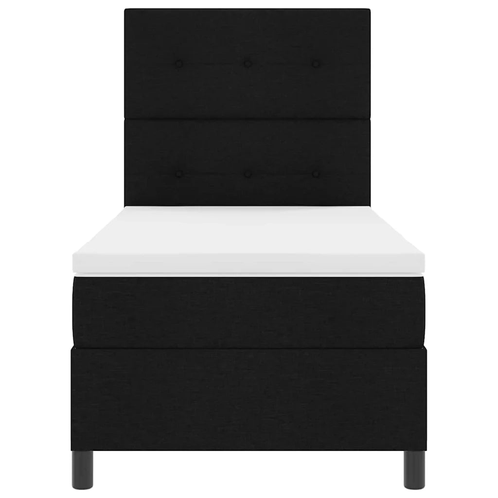 Letto a molle con materasso con led Nero 100 x 200 cm Tessuto 3342846