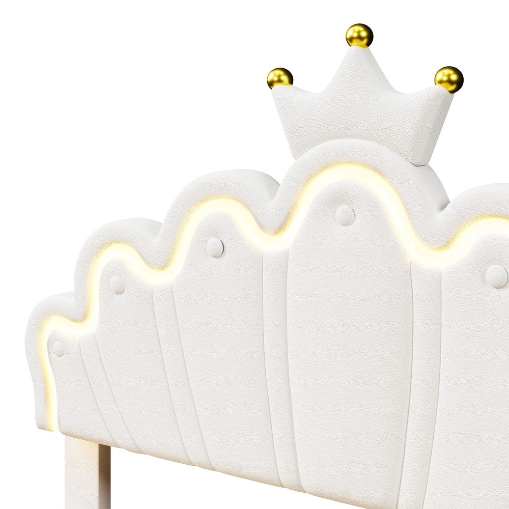 Letto Imbottito con Cassetti e Testiera Regolabile ¨C MINIMAL ¨C PU Bianco 140x200