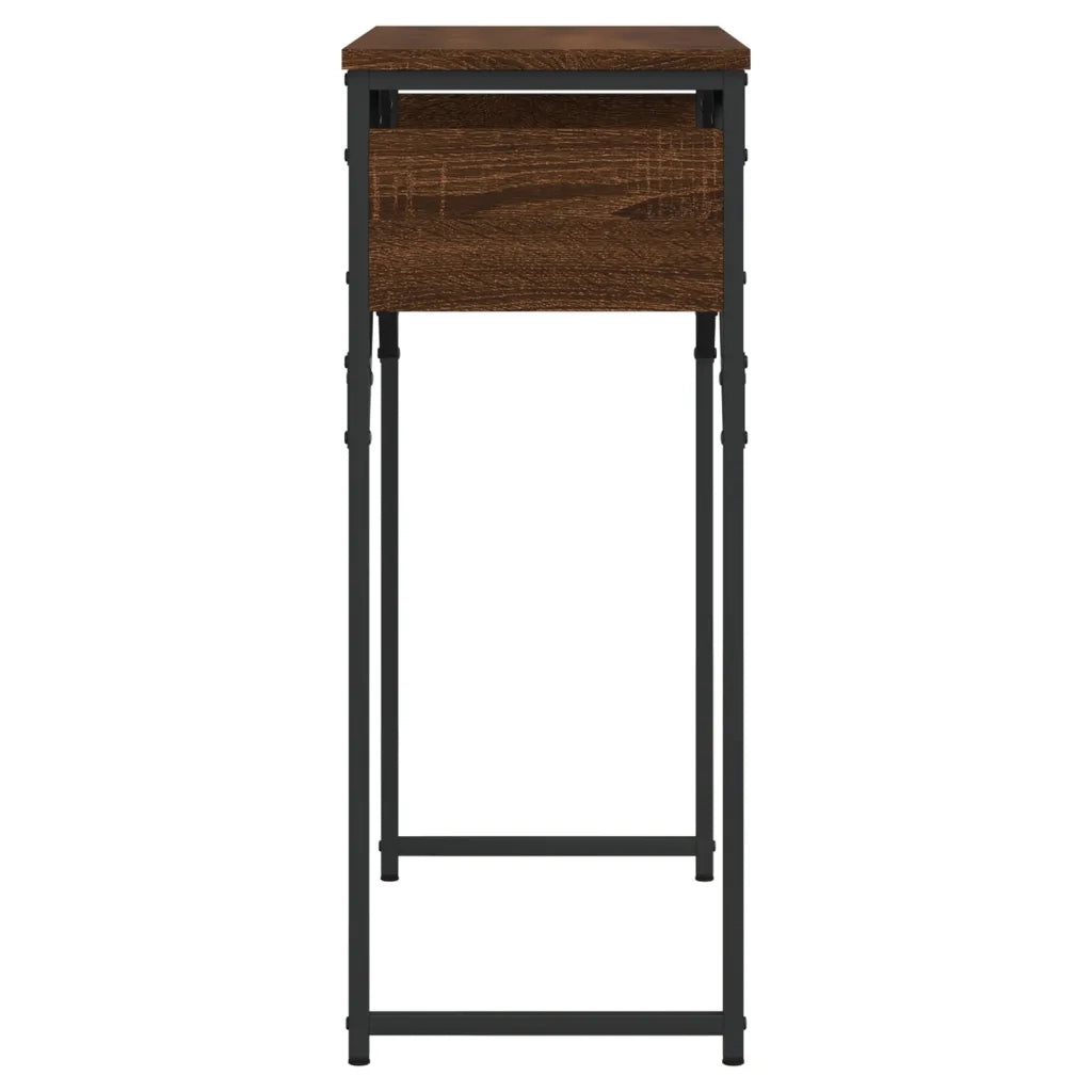 Tavolo Consolle Ripiano Rovere Marrone 75x30x75cm Multistrato 837801