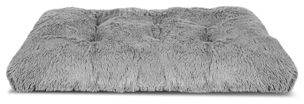 AIO FACTORY Cuscino per cuccia per cani 100x70 cm grigio chiaro peloso impermeabile