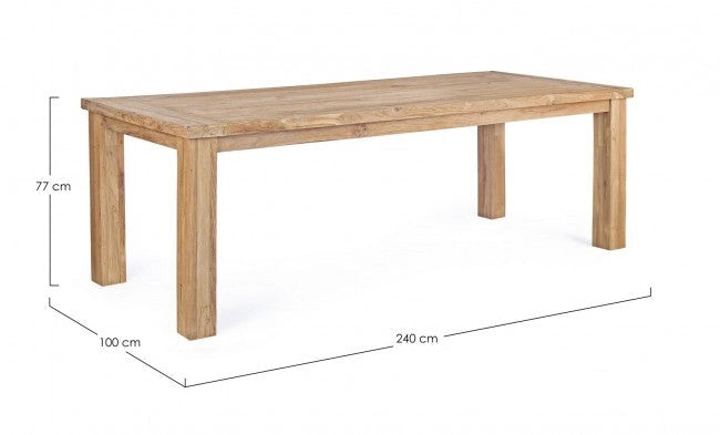 Tavolo da Giardino 240x100x77h cm Bounty Teak Riciclato