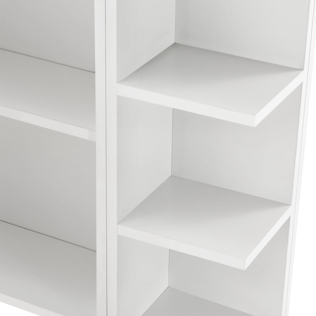 Armadietto da Muro Harstad per Bagno con Specchio Anta e Ripiani Laterali 64x80x20 cm - Bianco [en.casa]