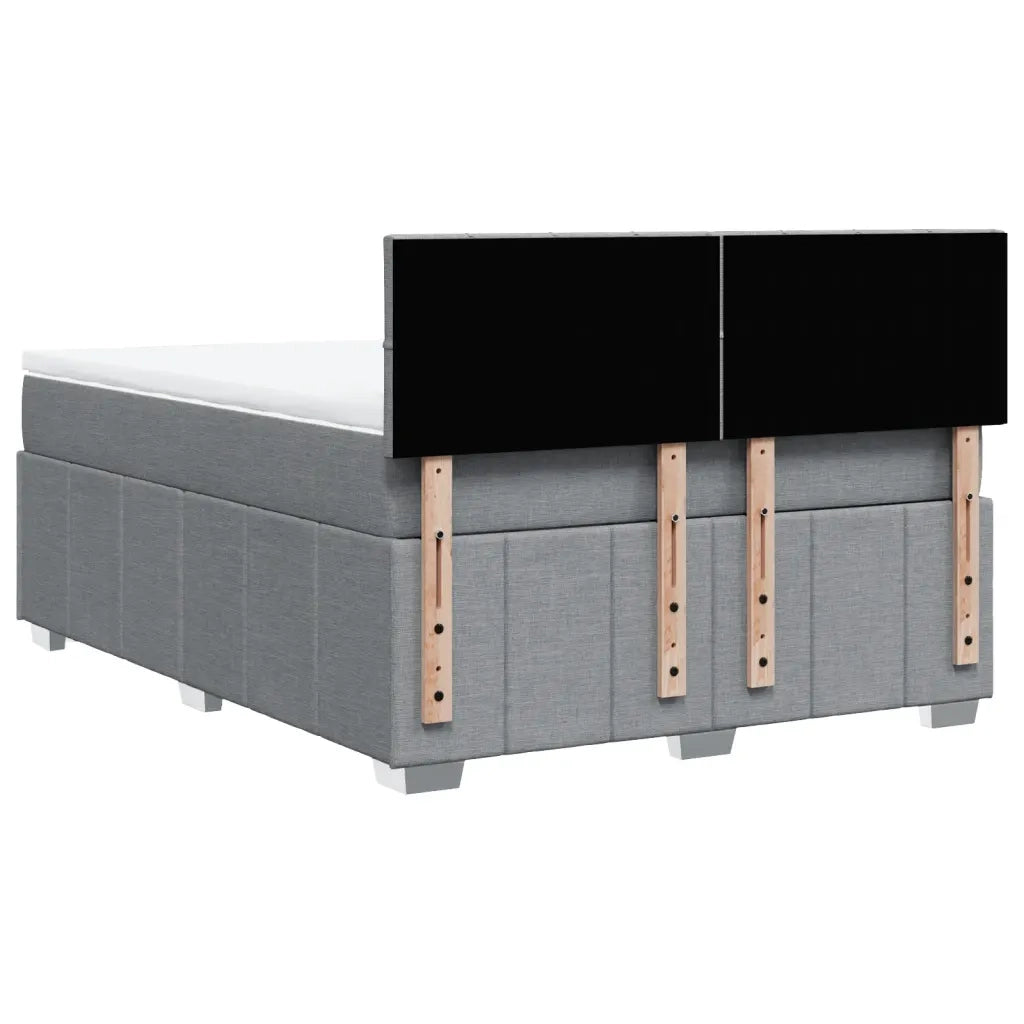 Giroletto a Molle con Materasso Grigio Chiaro 160x200cm Tessuto 3287119