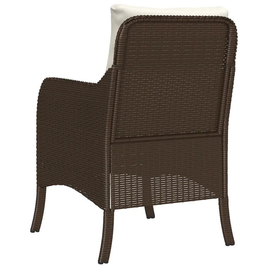 Sedie da Giardino con Cuscini 2 pz | Sedie da Esterno Marroni in Polyrattan