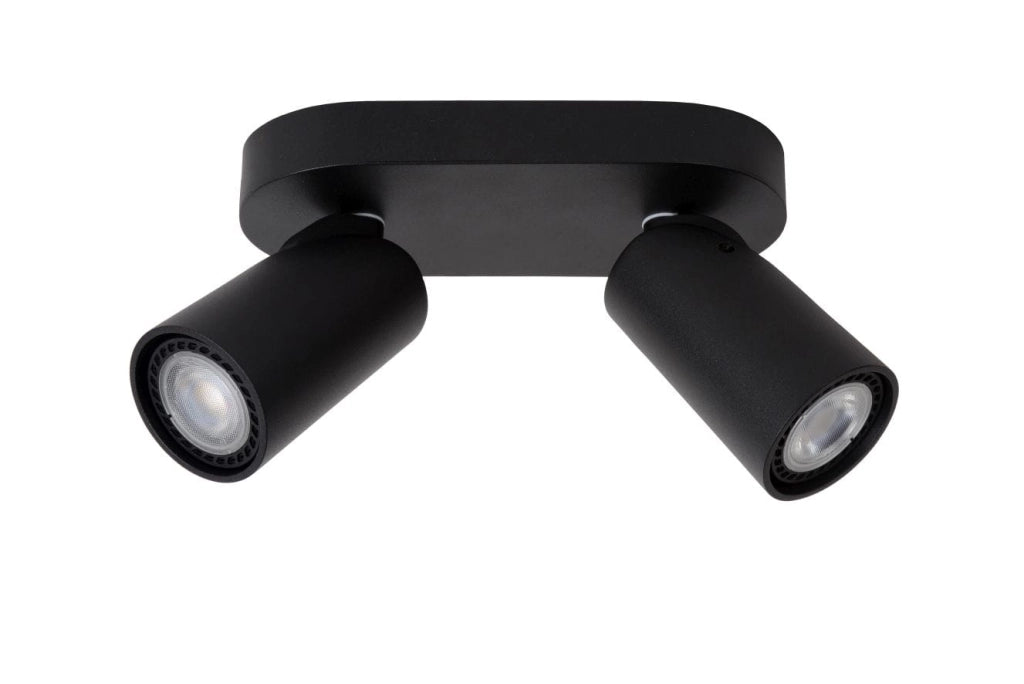 Lucide XYRUS faretto soffitto 2 luci nero GU10 dim