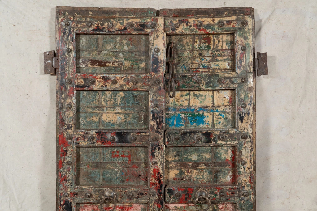 Biscottini Porta portone in legno massello e ferro da interno o da esterno vecchia e antica medievale scorrevole