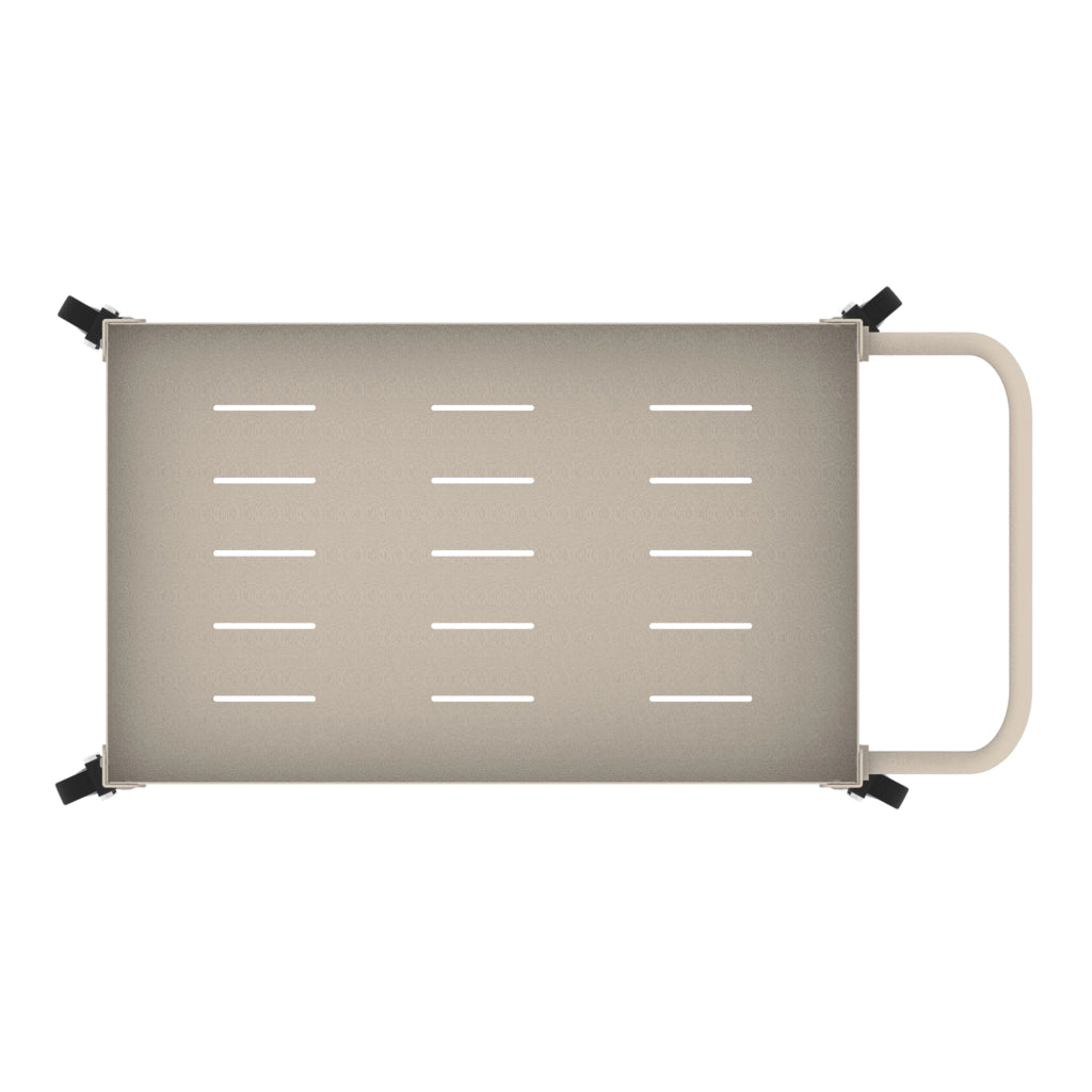 Carrello Portavivande Bard in Acciaio con 2 Ripiani e Ruote 72x77x38 cm - Color Champagne casa.pro