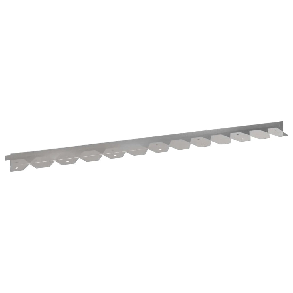 Bordura per Prato 10 pcs 102 x 4 x 4 cm Acciaio Argento 8008730