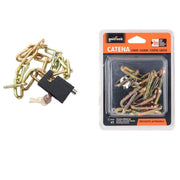 Trade Shop - Catena Antifurto Con Lucchetto Blocco Per Bici Bicicletta Scooter Moto 1mt 92619 -