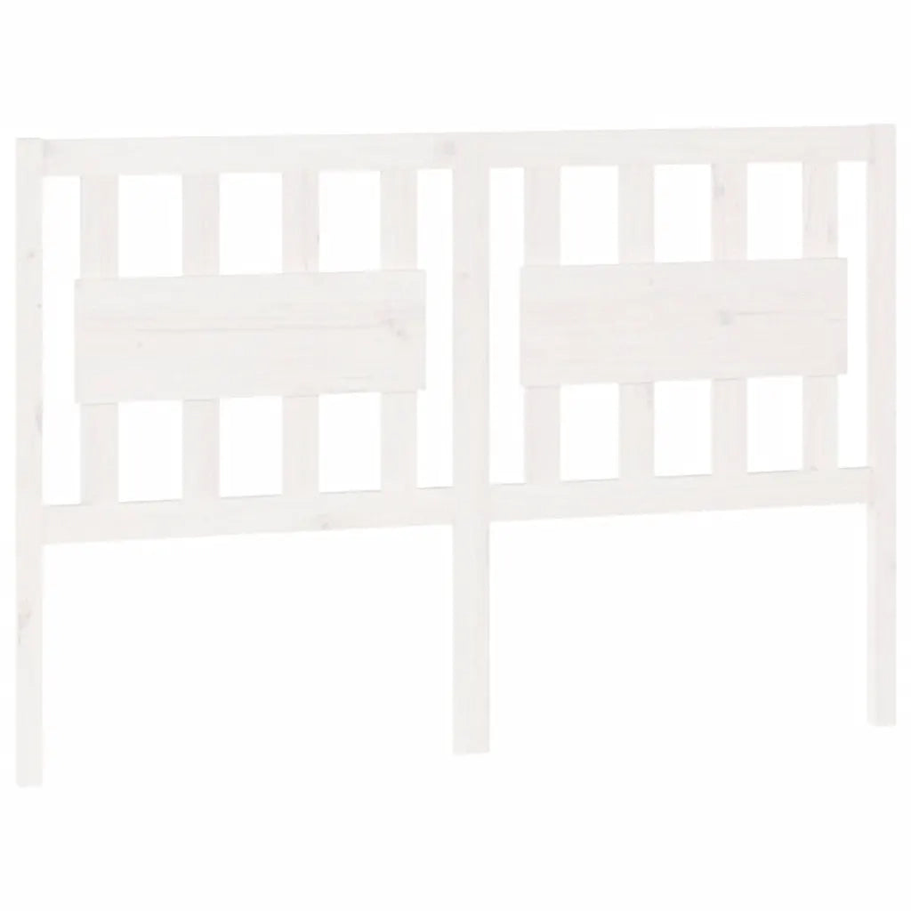Testiera per Letto-Testata-Testiera Decorativa Bianca 145,5x4x100 cm Legno Massello di Pino 751519