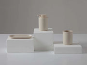 Set accessori da appoggio 3 pezzi in plastica crema | Taki