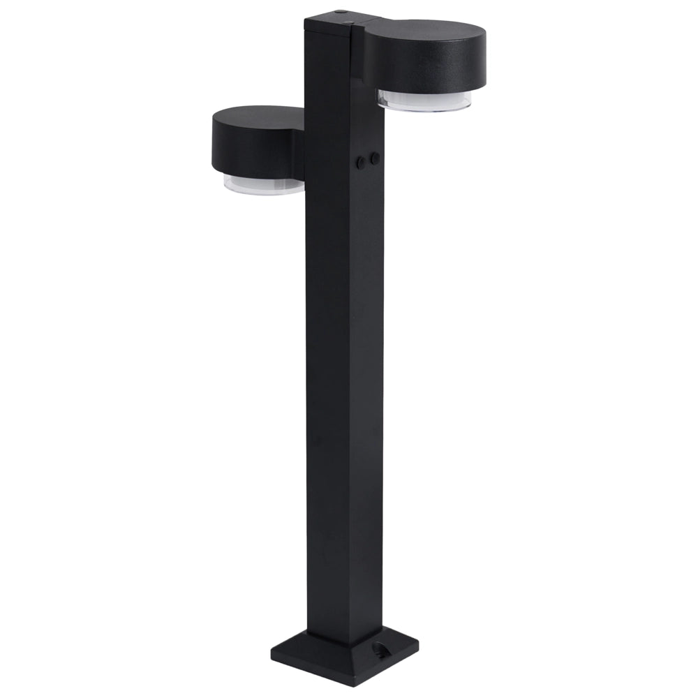 Lampada da giardino a paletto in alluminio nero, 60 cm, LED, per vialetti, illuminazione da esterno, design moderno
