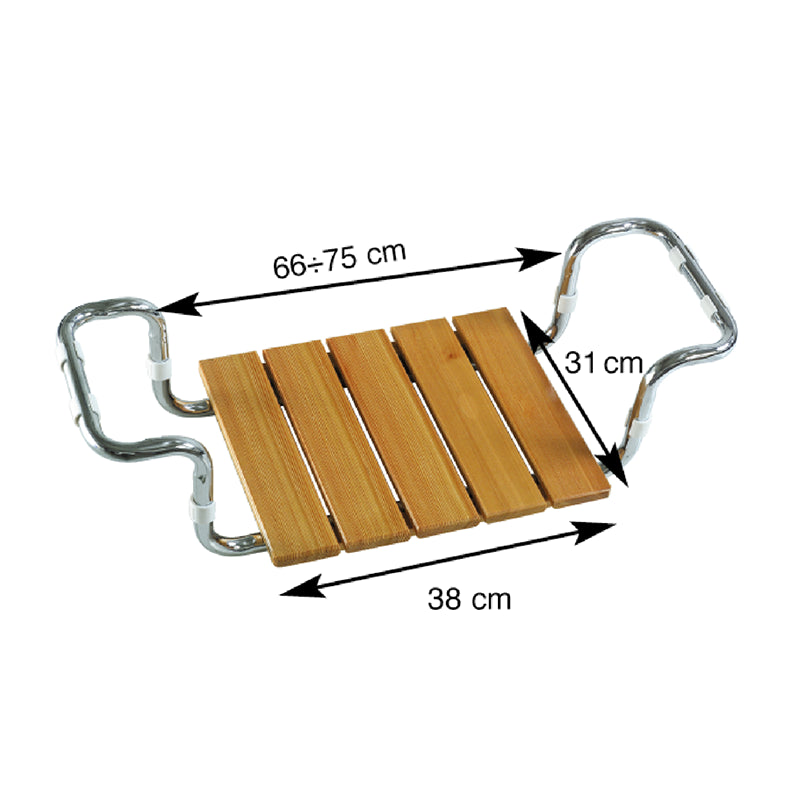 Seggiolino in larice regolabile x vasca testato tuv portata 120 kg