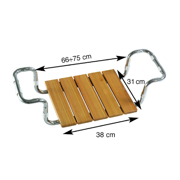 Seggiolino in larice regolabile x vasca testato tuv portata 120 kg