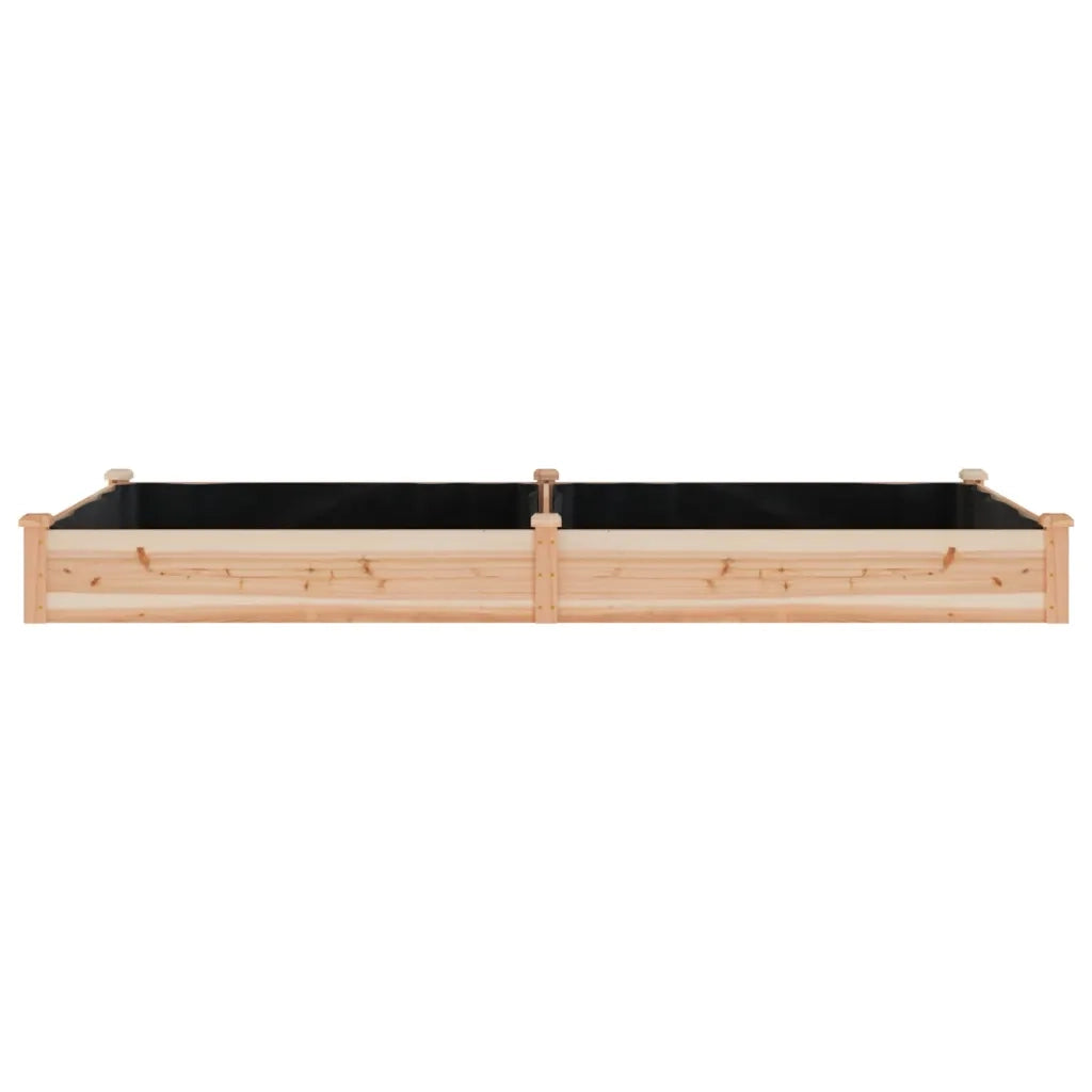 Fioriera Rialzata Giardino Fodera 240x120x25 cm Massello Abete 364301