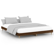 Letto matrimoniale | Letto per adulti | Giroletto senza Materasso Rovere Marrone 120x200 cm Truciolato