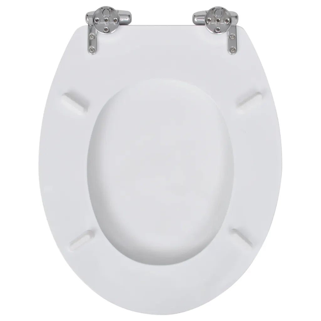 Copriwater a Chiusura Ammortizzata 2 pz in MDF Bianco cod mxl 40921