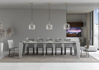 Consolle Allungabile 90-300x42x77 cm in Nobilitato Grigio