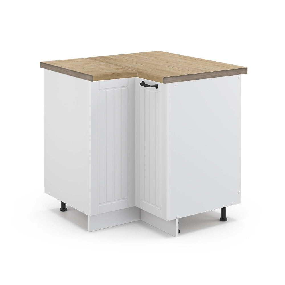 Vicco Mobile ad angolo cucina Bianco casa di campagna 80.5 cm , PL Rovere