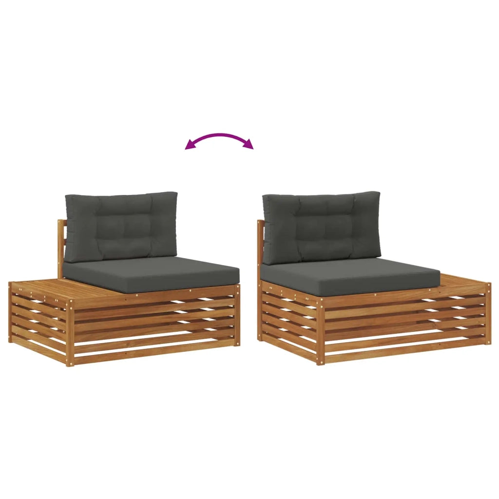 Divano da Giardino-Divano Esterno Finale con cuscino Naturale 115 x 83 x 73 cm 790982