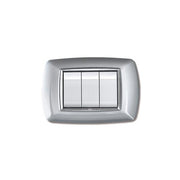 PLACCA MYLIFE 3 MODULI ALLUMINIO CHIARO